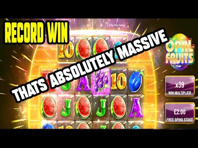 MASSIVE JACKPOT ON OPAL FRUITS SLOT - RECORD BREAKER!