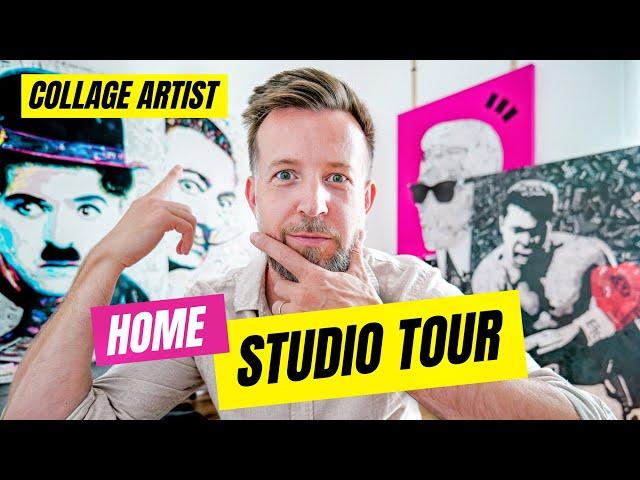 Tour of My Home Studio - Collage artist