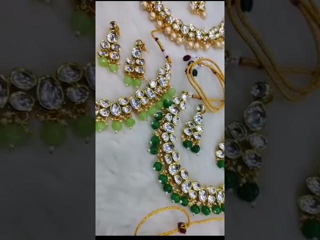 High Quality Wedding Jewellery/Kundan Necklace Set #kundanjewellery #necklace #jewellery #online