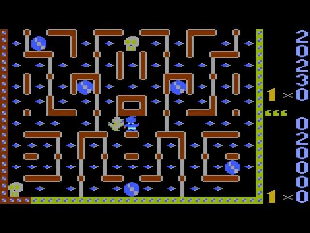 Bilbo v7 1986 AMC Verlag LADY BUG CLONE PAC MAN PACMAN ELEMENTS ATARI 8BIT XL XE 400 800 600 1200 AT