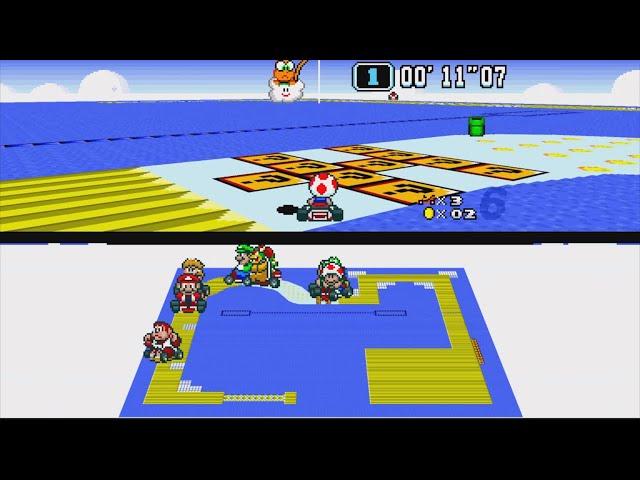 Super Mario Kart Hack: Limited 21 Vol. 1+2 / in HD 16:9 / SNES / bsnes