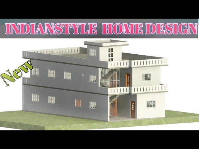 INDIANSTYLE SINGLE STORY HOUSE PLAN | low budget village home plans with 4 bedroom