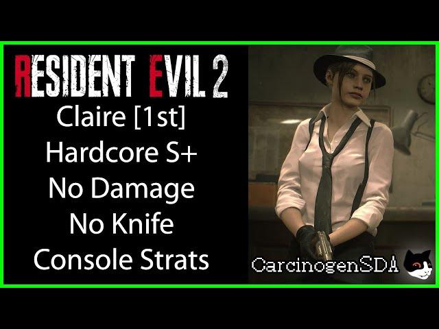 Resident Evil 2 REmake (PS4 4K) No Damage - Claire 1st (Claire A) Hardcore S+ Rank