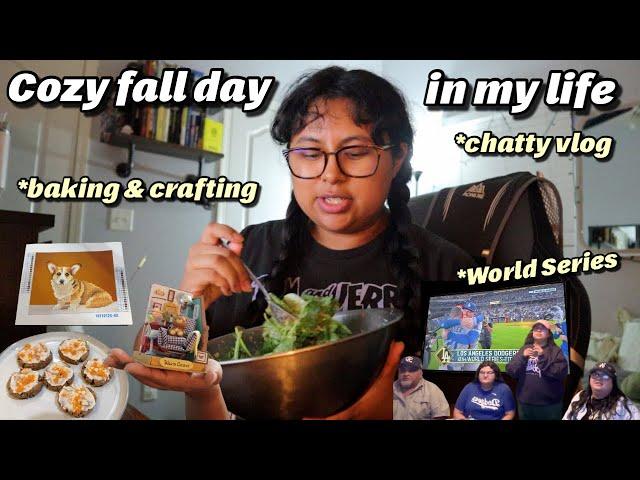 cozy fall day in my life, crafting & baking