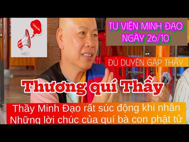 Thầy Minh Đạo bất ngờ và súc động khi nghe kênh Đài Sen Việt gởi lời chúc của bà con ở xa đến thầy