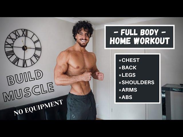 FULL BODY HOME WORKOUT | BUILD MUSCLE NO EQUIPMENT | Rowan Row