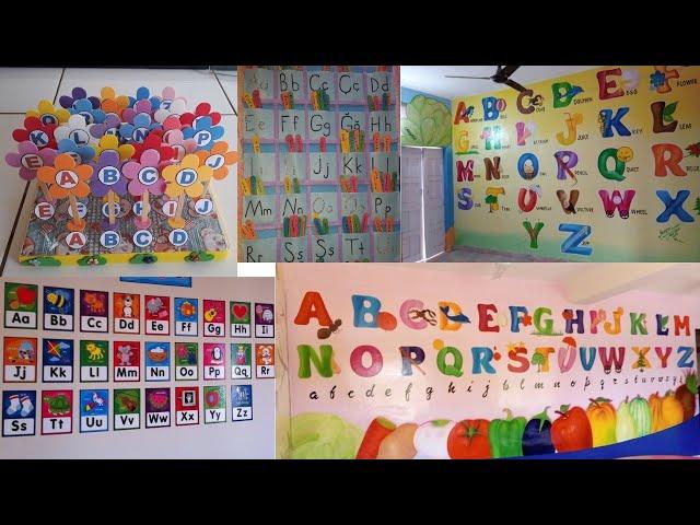 Easy Alphabet  decoration ideas/DIY Alphabet flashcard ideas for school/Alphabet learning activities