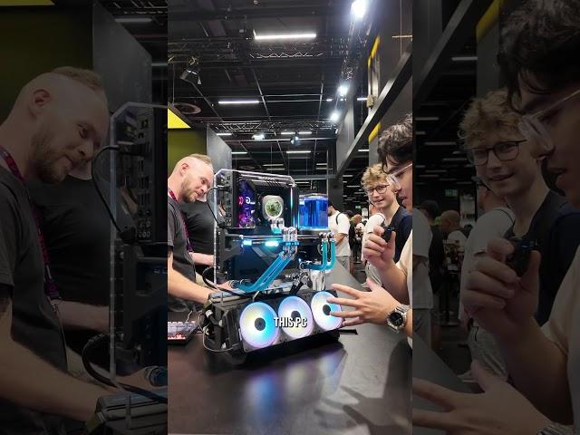 would you go regular or water cooled for your pc? #corsair #gamescom2024