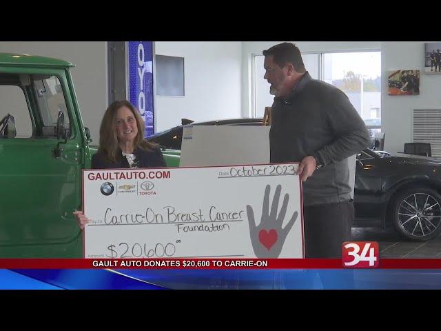 Gault Auto Donates $20,000 to Carrie-On