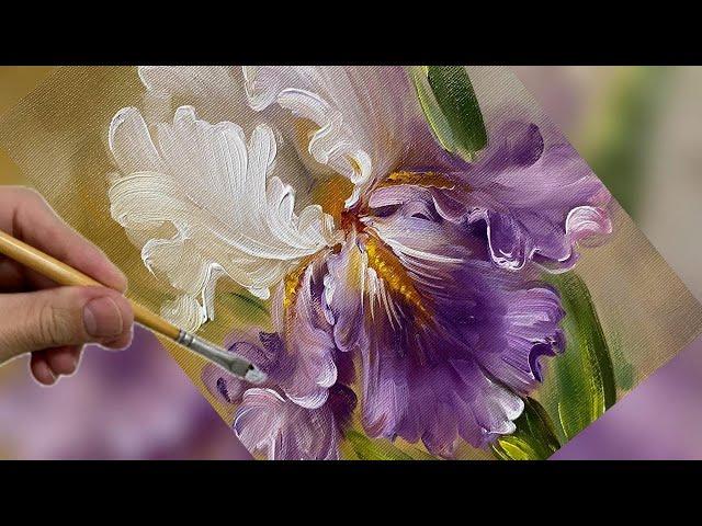 MAJESTIC FLOWER / STEP BY STEP PAINTING TECHNIQUES / SOFTNESS AND TRANSPARENCY