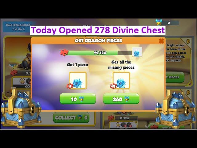 Today Opened 278 Divine Chest | Koliada is Coming | Dragon Mania legends  8th Peach Dragon | DML