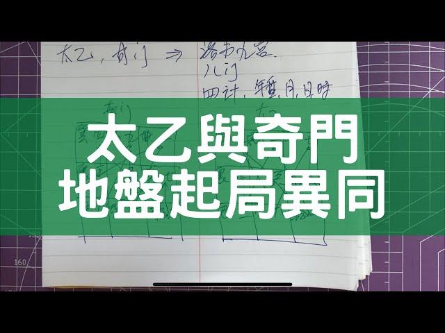 #0527 術數築基：太乙與奇門地盤起局異同 #風水 #八字