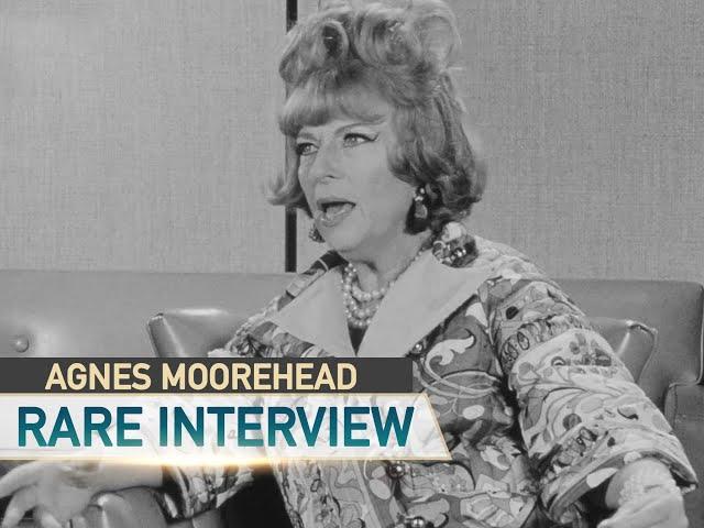 Agnes Moorehead rare interview on Bewitched set