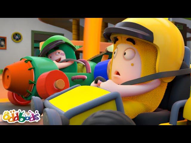 Terrific Toy Car Race!  | Oddbods | Funny Cartoons for Kids | Moonbug Kids Express Yourself!