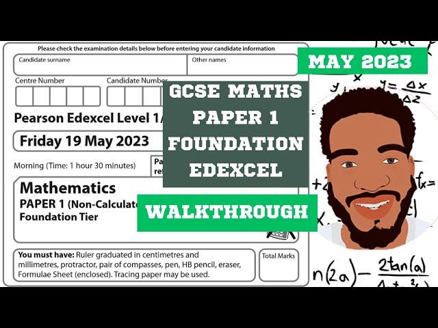 Edexcel GCSE Maths | Paper 1 | Foundation Tier | May/June 2023 | Walkthrough | MathsWithDan