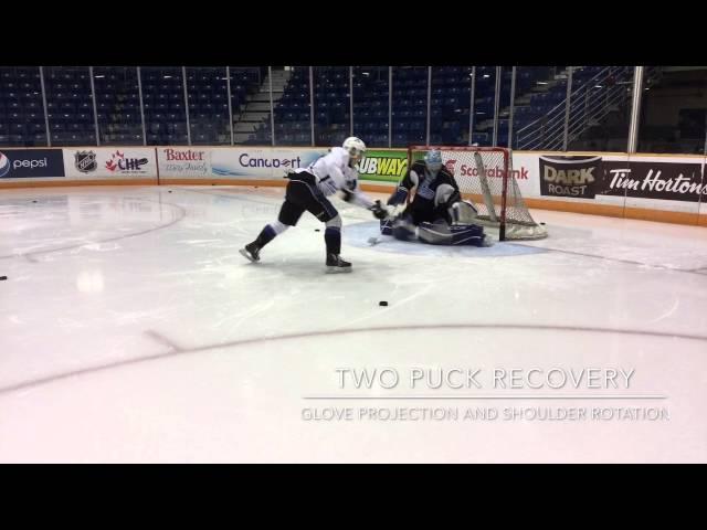 Seadogs Goaltending Practice - Quick Feet and Glove Projection