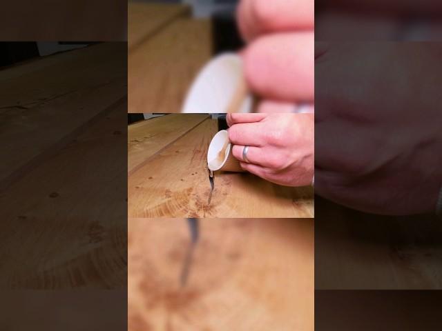 Filling oak with clear epoxy resin #oak #resinart #worktop  #woodwork #epoxy #epoxyresin #kitchen