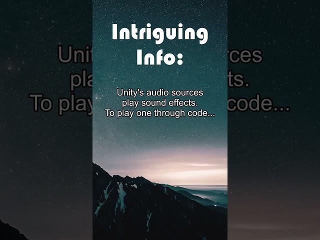 Playing Sound Effects in Unity: Audio Source Tips