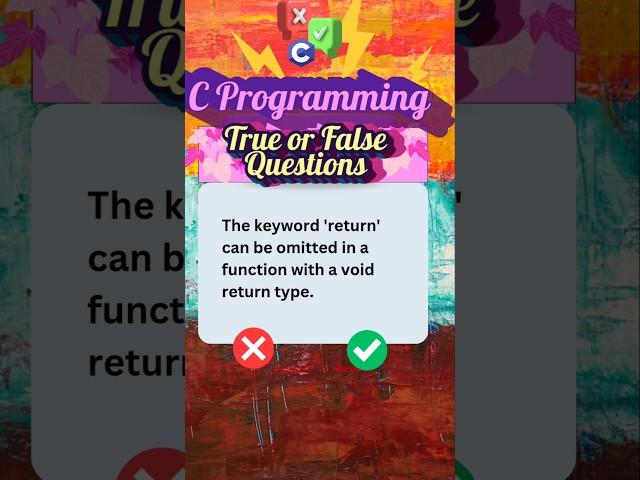C Programming #interview #computerscience #clanguage #cprogramming #cforbeginners #trueorfalse