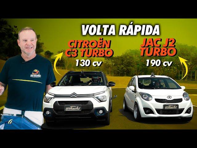 CITROËN C3 TURBO + JAC J2 FUÇADO NA VOLTA RÁPIDA! Rubinho acelera a dupla compacta na pista!