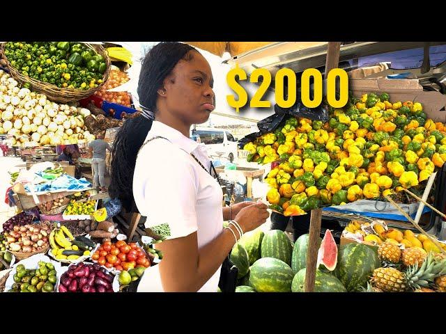 BACK IN JAMAICA WITH $2000 FOR SHOPPING AT THE MARKET| Jamaica Diaries EP. 9| Kayy Moodie