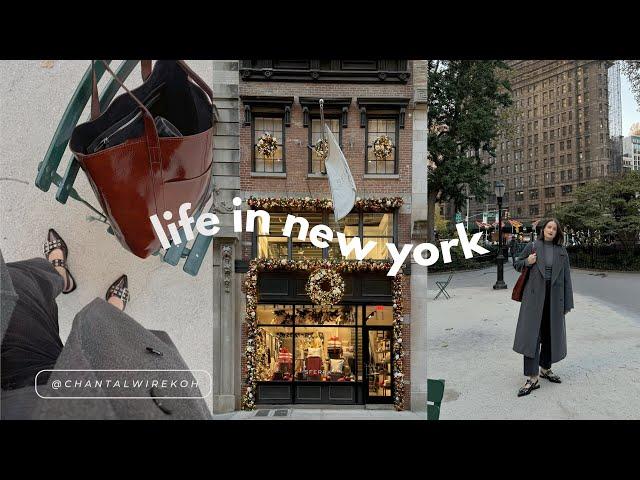 nyc vlog  holiday decor shopping, madison square park & the friends experience