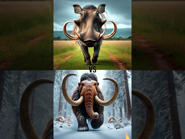 Woolly mammoth vs wild dangerous animals #mammoth #lion #gorilla