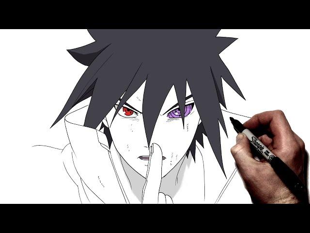How To Draw Uchiha Sasuke | Step By Step | Naruto