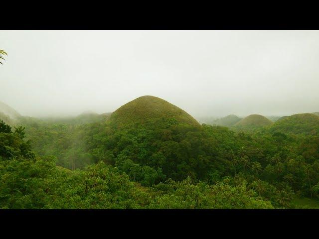 Philippines Chocolate Hills in Bohol island by drone