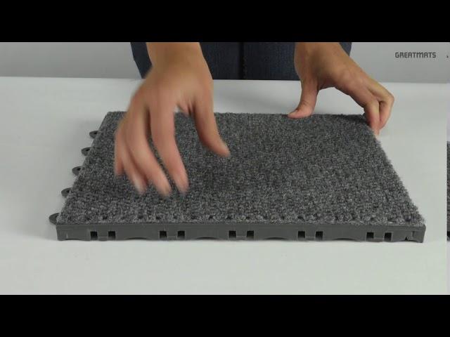 Modular Carpet Squares - Snap Together Carpet Tiles with Raised Base