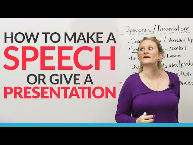 How to give the BEST speech or presentation in English