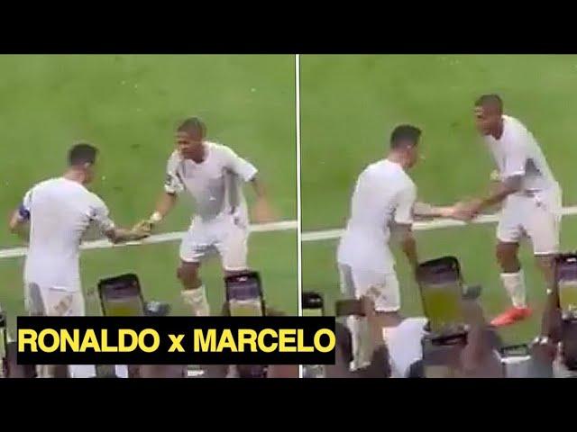 Cristiano Ronaldo recreated his famous "CR7 x M12" celebration with Al Nassr Teammates