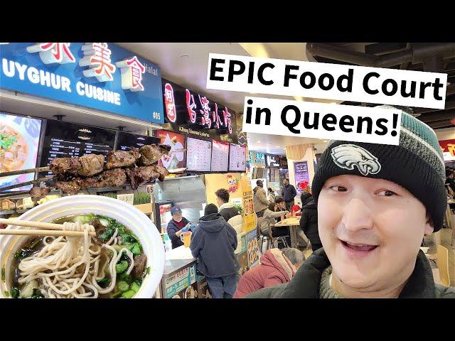 FAMOUS Chinese Food Court in Queens! Trying Flushing's New World Mall 新世界商场