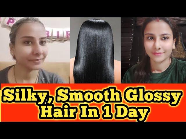 Silky, Smooth Glossy Hair In 1 Day | Divya khanna #hair #haircare #smoothhairs  #silkyhair #diy