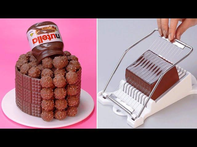 12+ Satisfying Nutella Chocolate Cake You'll Should Try | Fancy Chocolate Cake Decorating Idea