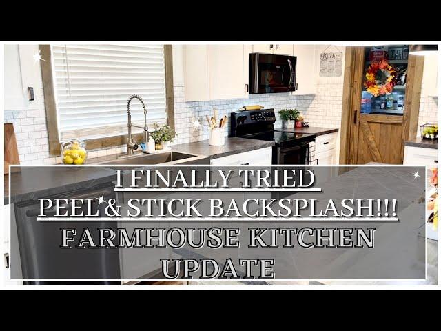 FARMHOUSE KITCHEN UPDATE/ NEW BACKSPLASH/ JUBARA CLEANING MOTIVATION