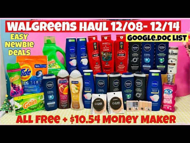 WALGREENS COUPONING HAUL 12/08- 12/14 DEALS * EASY NEWBIE FRIENDLY DEALS * ALL FREE + $10.54 MM