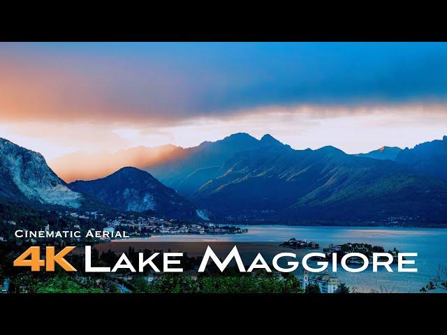 LAKE MAGGIORE  4K Drone Aerial | Arona Angera Borromeo Pescatori Italy