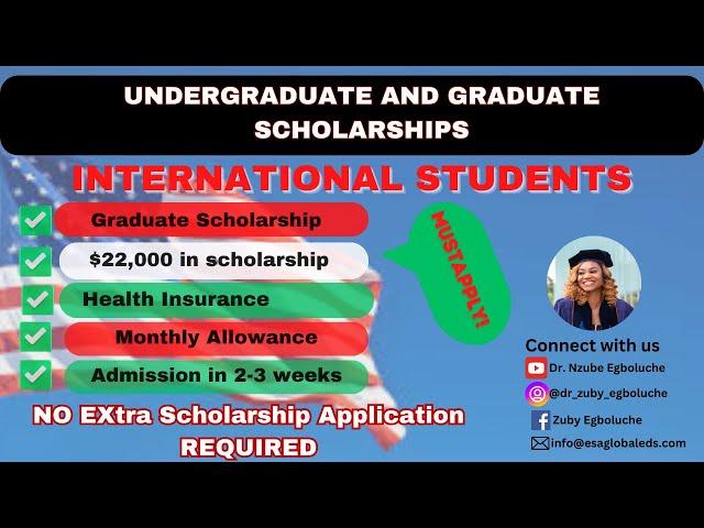 Scholarships Available in USA Universities | Admission in 2-3 weeks | Study in the USA for FREE