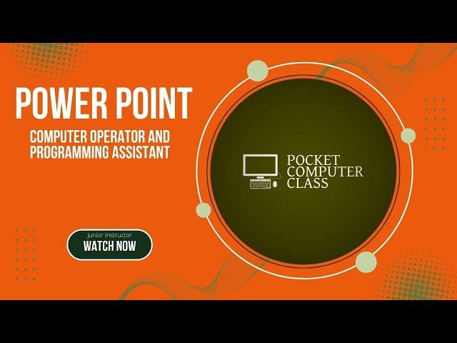 online computer class #powerpointpresenation #itiinstructor #copa #pocket computer class