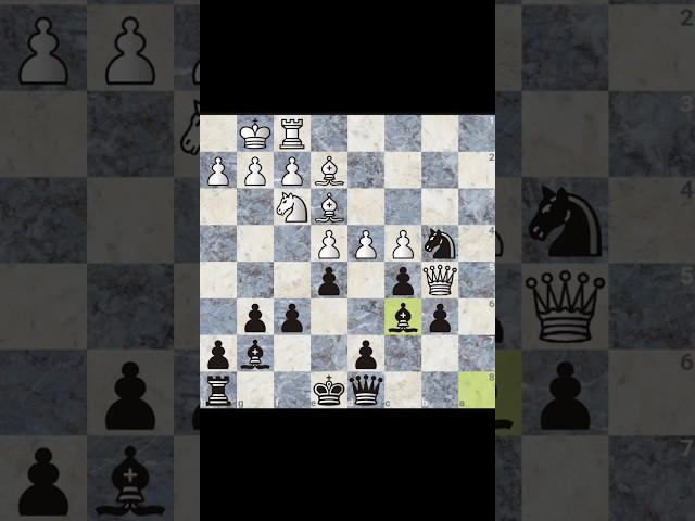 Black traps the queen and wins in a 1-minute chess match #chess #chesstraps