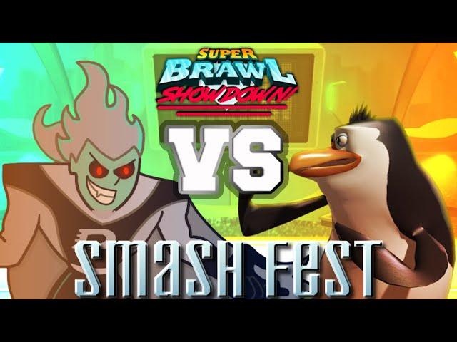 Dark Danny Phantom vs Rico II | Super Brawl Showdown v0.3.1b Full Match Gameplay