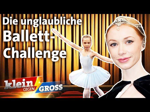 Wer schafft mehr einbeinige Ballett-Drehungen? Anna (11) vs. Primaballerina | Klein gegen Groß