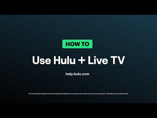 How to use Hulu + Live TV — Hulu Support