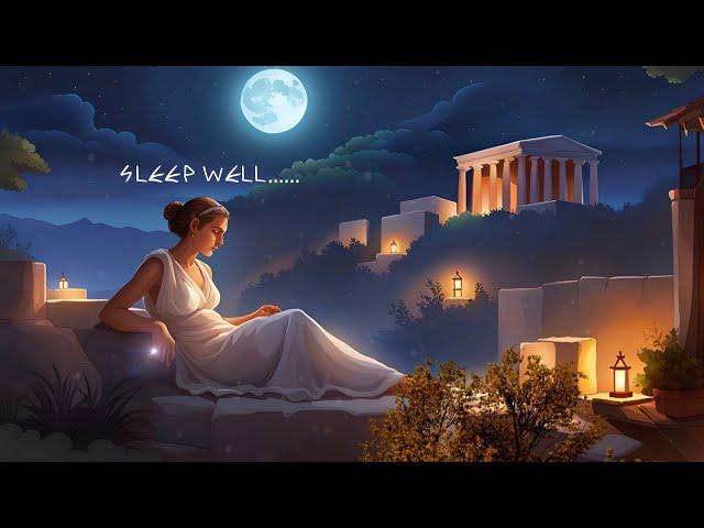 Relaxing Ancient Greek Kithara Music For Sleep & Calm Night Ambience | Fantasy Ancient Greek Harp