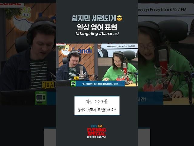 [이브닝 스페셜] 쉽지만 세련되게 일상 영어 표현 (#fangirling #bananas) | #ebsfm #이브닝스페셜 #영어표현 #원어민표현