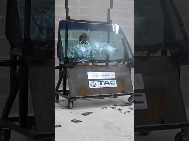 Bulletproof Glass Test with Live Fire! #shorts #viral