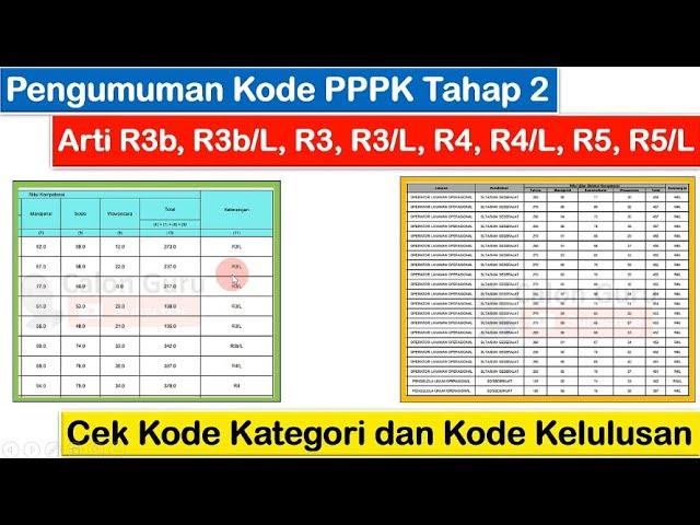 Check Category Code and Graduation Code PPPK Stage 2 ~ Meaning R3b, R3b/L, R3, R3/L, R4, R4/L, R5...