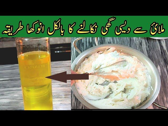 The Traditional  Way Of Making Clarified Butter From Milk Cream || Shumaila Syed Vlogs ||