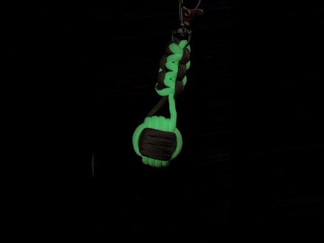 Glow in the Dark Monkey Fist paracord keychain #shorts #paracordcrafts #paracord #handmade #diy